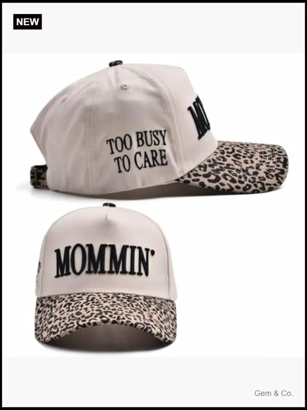 Vintage Two-Tone Trucker Hat with Mom-Themed Embroidery, Adjustable Snapback